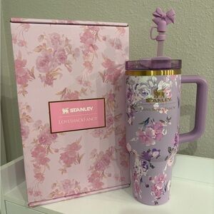 LoveShackFancy Lavender Floral Stanley Travel Tumbler